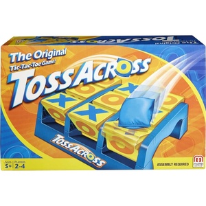 Mattel Games Toss Across Indoor Outdoor Game for Ages 5+, 2-4 Players | Get 3-in-a-Row Bean Bag Throwing Tic-Tac-Toe Game, Active Play for Family Nights & Camping(Toss Across)