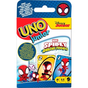 Mattel Games UNO Junior Card Game with 45 Cards, Gift for Kids 3 Years Old & Up(Spider-Man)