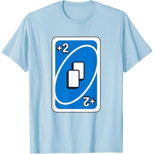UNO – Blue Draw Two Card T-Shirt(Baby Blue)