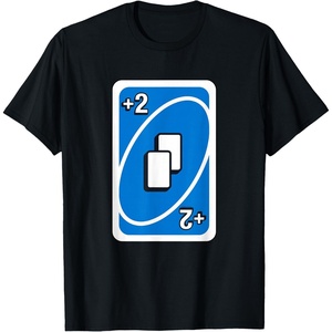 UNO – Blue Draw Two Card T-Shirt(Black)