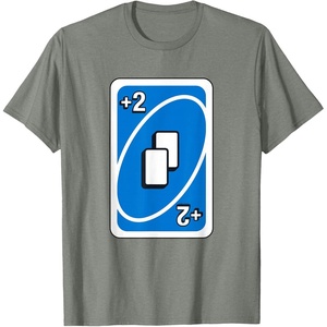 UNO – Blue Draw Two Card T-Shirt(Olive Heather)