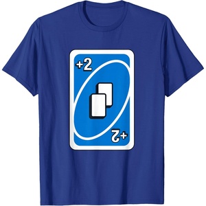 UNO – Blue Draw Two Card T-Shirt(Royal Blue)