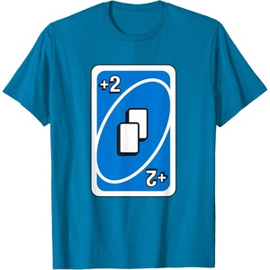 UNO – Blue Draw Two Card T-Shirt(Sapphire Blue)