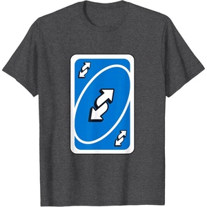 UNO – Blue Reverse T-Shirt(Dark Heather Grey)