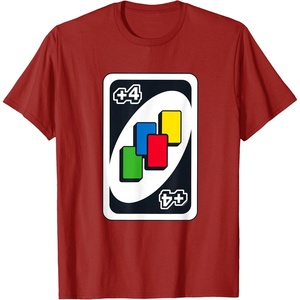 UNO – Draw Four T-Shirt(Cranberry Red)