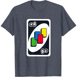 UNO – Draw Four T-Shirt(Heather Blue)