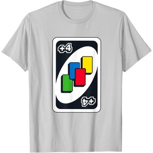 UNO – Draw Four T-Shirt(Silver Grey)
