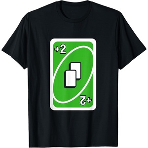 UNO – Green Draw Two Card T-Shirt(Black)