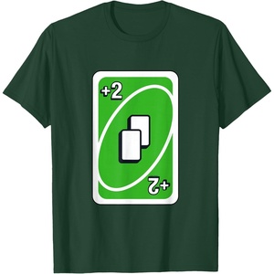 UNO – Green Draw Two Card T-Shirt(Dark Green)
