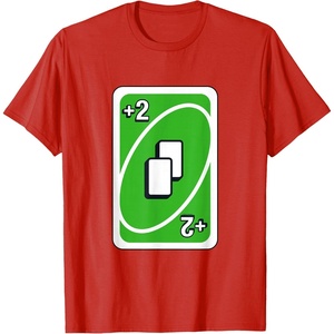 UNO – Green Draw Two Card T-Shirt(Red)