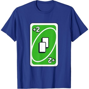 UNO – Green Draw Two Card T-Shirt(Royal Blue)