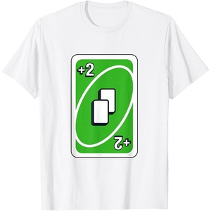 UNO – Green Draw Two Card T-Shirt(White)