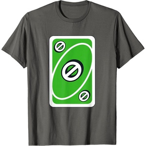 UNO – Green Skip Card T-Shirt(Asphalt Grey)