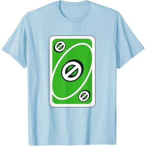 UNO – Green Skip Card T-Shirt(Baby Blue)