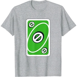 UNO – Green Skip Card T-Shirt(Heather Grey)