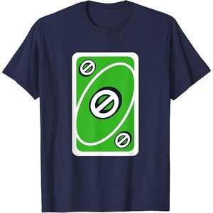 UNO – Green Skip Card T-Shirt(Navy Blue)
