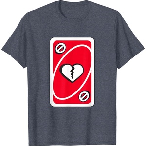 UNO – Heart Skipping for You Valentine’s Day T-Shirt(Heather Blue)