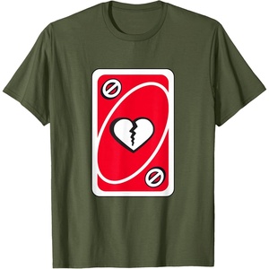 UNO – Heart Skipping for You Valentine’s Day T-Shirt(Olive Green)