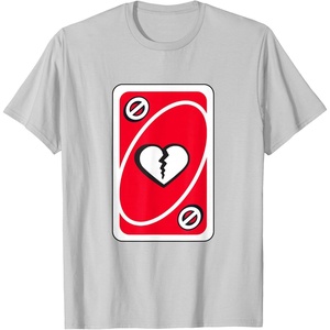 UNO – Heart Skipping for You Valentine’s Day T-Shirt(Silver Grey)