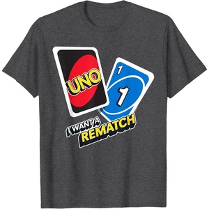 UNO – I Want a Rematch T-Shirt(Dark Heather Grey)