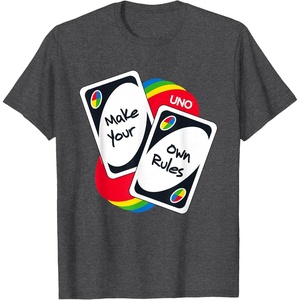 UNO – Make Your Own Rules T-Shirt(Dark Heather Grey)