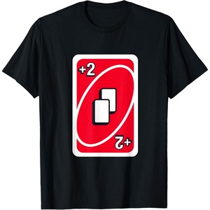 UNO – Red Draw Two Card T-Shirt(Black)