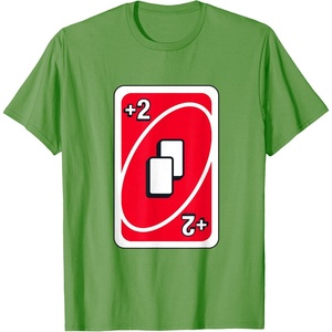 UNO – Red Draw Two Card T-Shirt(Grass Green)