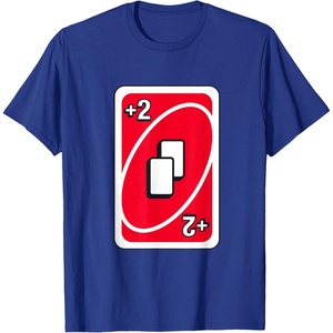 UNO – Red Draw Two Card T-Shirt(Royal Blue)