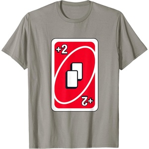 UNO – Red Draw Two Card T-Shirt(Slate Grey)