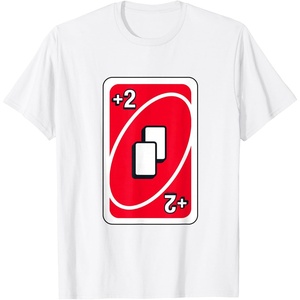 UNO – Red Draw Two Card T-Shirt(White)
