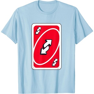 UNO – Red Reverse Card T-Shirt(Baby Blue)