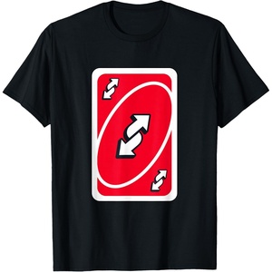 UNO – Red Reverse Card T-Shirt(Black)