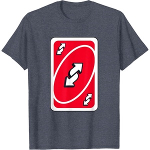 UNO – Red Reverse Card T-Shirt(Heather Blue)