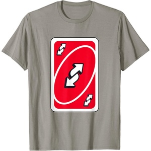 UNO – Red Reverse Card T-Shirt(Slate Grey)