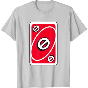 UNO – Red Skip Card T-Shirt(Silver Grey)
