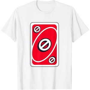 UNO – Red Skip Card T-Shirt(White)