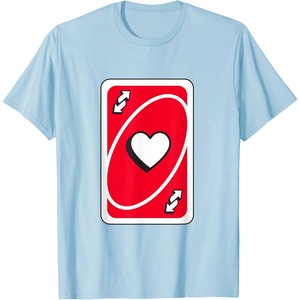 UNO – Valentine’s Day Red Reverse Card T-Shirt(Baby Blue)