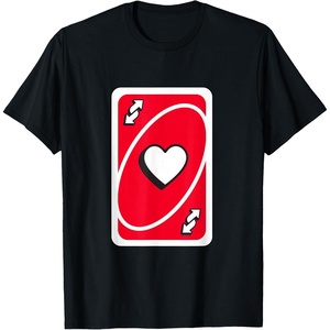 UNO – Valentine’s Day Red Reverse Card T-Shirt(Black)