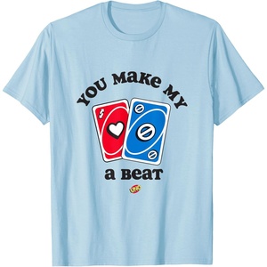UNO – Valentine’s Day You Make My Heart Skip a Beat T-Shirt(Baby Blue)