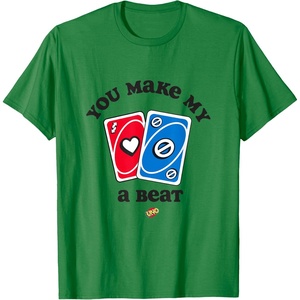 UNO – Valentine’s Day You Make My Heart Skip a Beat T-Shirt(Kelly Green)
