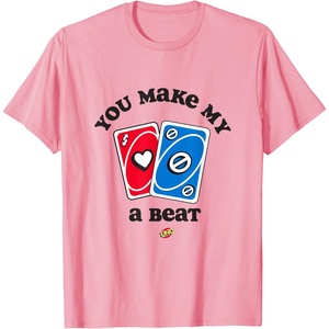 UNO – Valentine’s Day You Make My Heart Skip a Beat T-Shirt(Pink)