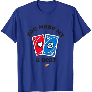 UNO – Valentine’s Day You Make My Heart Skip a Beat T-Shirt(Royal Blue)