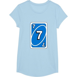 UNO Halloween Blue 7″ Card T-Shirt(Baby Blue)