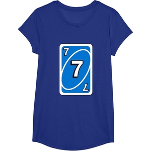 UNO Halloween Blue 7″ Card T-Shirt(Royal Blue)