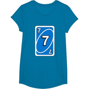 UNO Halloween Blue 7″ Card T-Shirt(Sapphire Blue)