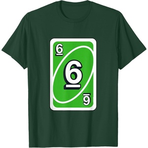 UNO Halloween Green 6″ Card T-Shirt(Dark Green)