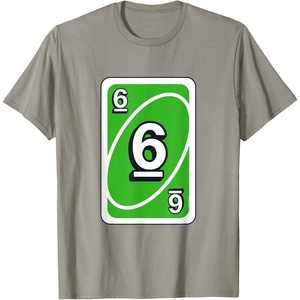 UNO Halloween Green 6″ Card T-Shirt(Slate Grey)