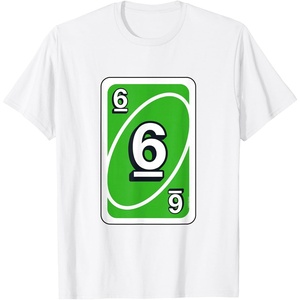 UNO Halloween Green 6″ Card T-Shirt(White)