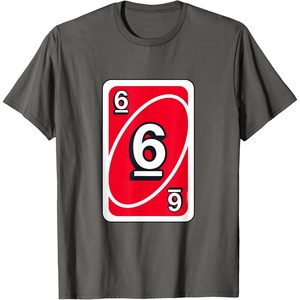 UNO Halloween Red 6″ Card T-Shirt(Asphalt Grey)