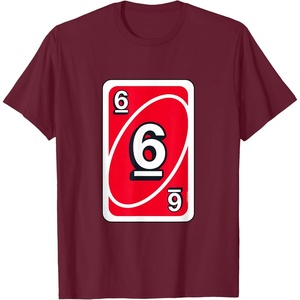 UNO Halloween Red 6″ Card T-Shirt(Burgundy)